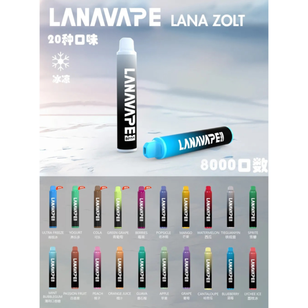 【LANA】LANA ZOLT 8000口大容量抛棄式 | 可充電 一次性電子煙